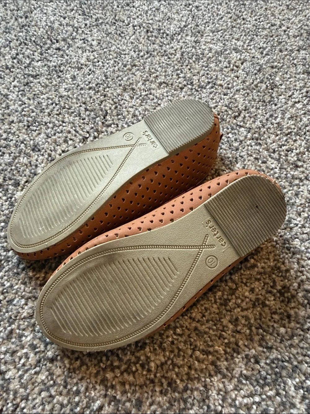 Carter's Brown Girls Mary Jane Flats with Floral Insole